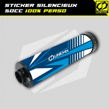 Sticker silencieux 50cc 100% perso