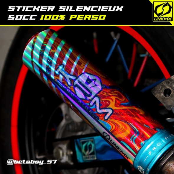 Sticker silencieux 50cc 100% perso 2