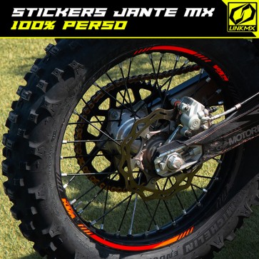 Bandes stickers jantes MX 100% perso