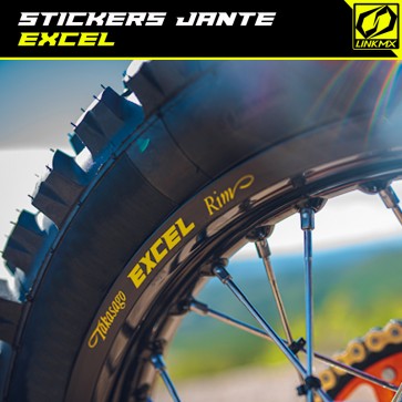 Bandes sticker jante excel MX