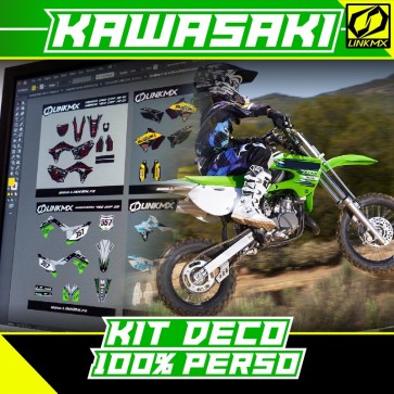 Kit Déco Kawasaki 65cc 100 % PERSO