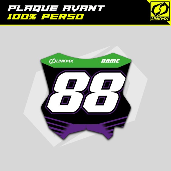 Plaque cross/phare avant 100% perso