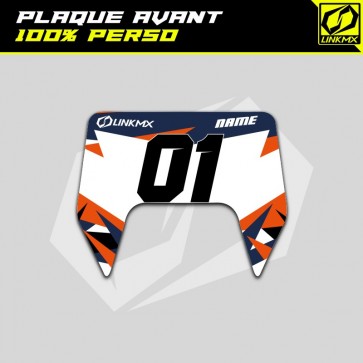 Plaque cross/phare avant 100% perso