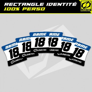 Sticker rectangle identité personnalisable