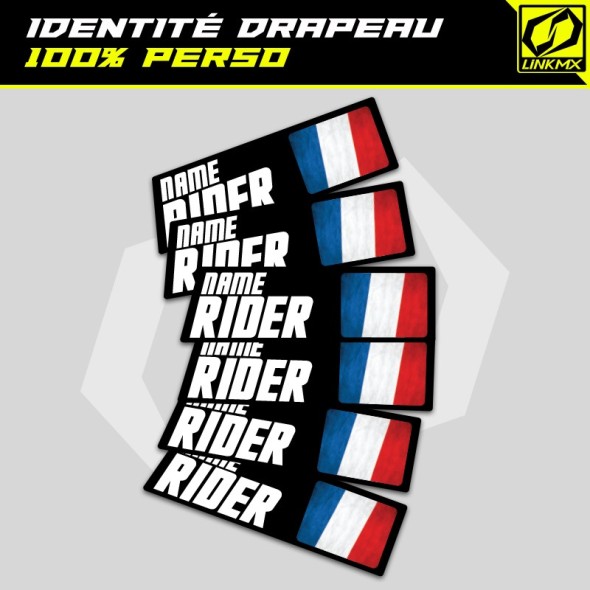 Stickers identité drapeau perso