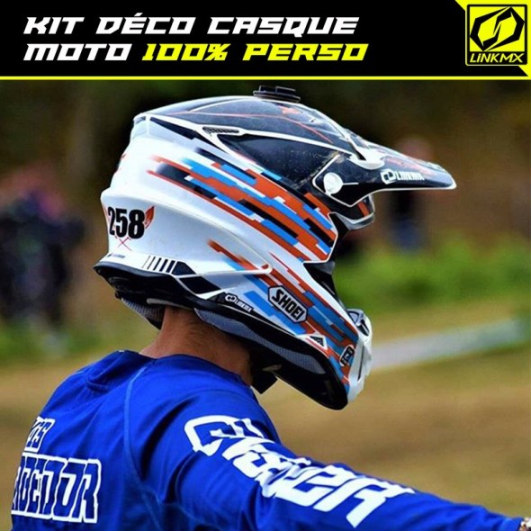 Kit déco Casque Motocross 100% perso