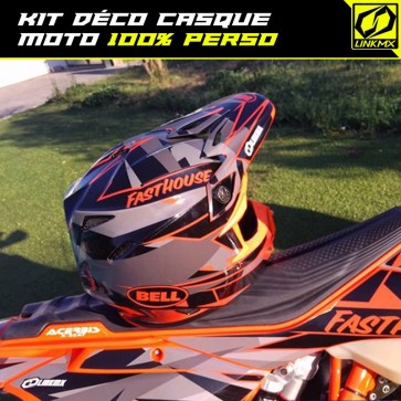 Kit déco Casque Motocross 100% perso