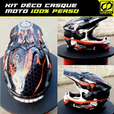 Kit déco Casque Motocross 100% perso