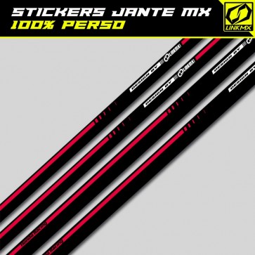Bandes stickers jantes MX 100% perso