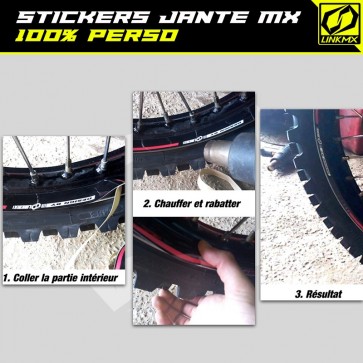 Bandes stickers jantes MX 100% perso