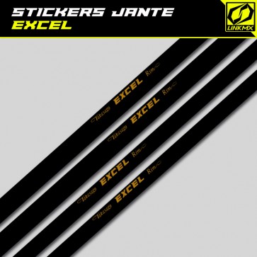 Bandes sticker jante excel MX