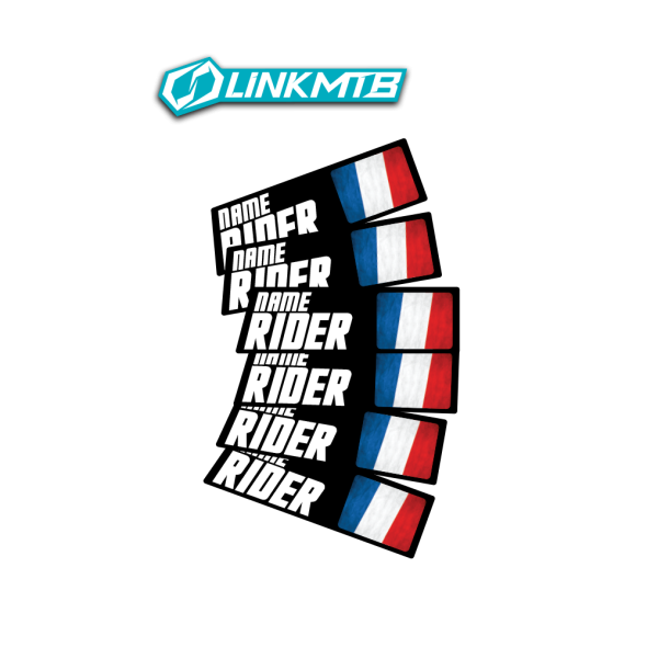 Stickers identité drapeau perso LinkMTB