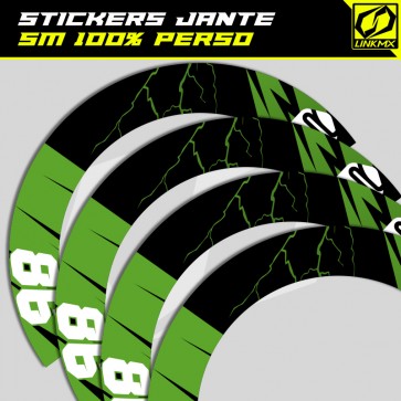 Stickers jante SM 100% perso
